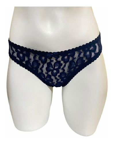 5 Pzas De Panty Calzón Bikini Encaje Mesh Marca Íntimamente