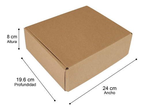 30 Mailbox 24x19.6x8 Cm Caja De Envíos Color Café