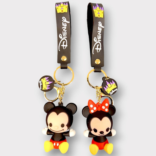 Kit 2 Llaveros Kawaii Mickey Y Minnie