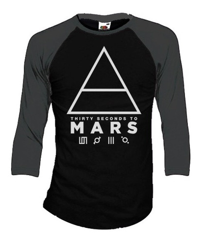 30 Seconds To Mars Playeras Manga 3/4 Para Hombre Y Mujer C3