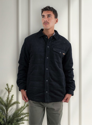 Chaqueta Hombre Insulada Yuka Corduroy Negra