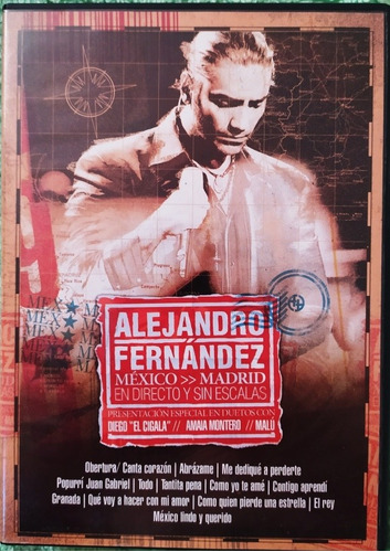 1 Dvd Y 1 Cd De Alejandro Fernández # México Y Madrid 