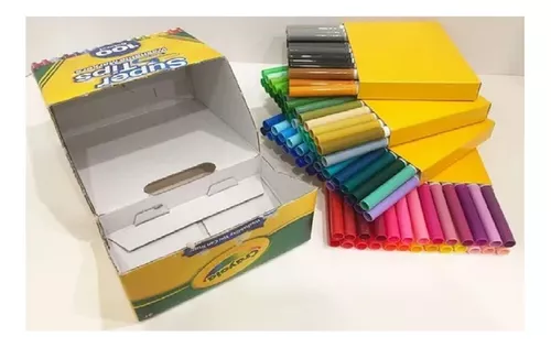 Plumones Crayola Supertips 100 Colores, Lavables , Delgados