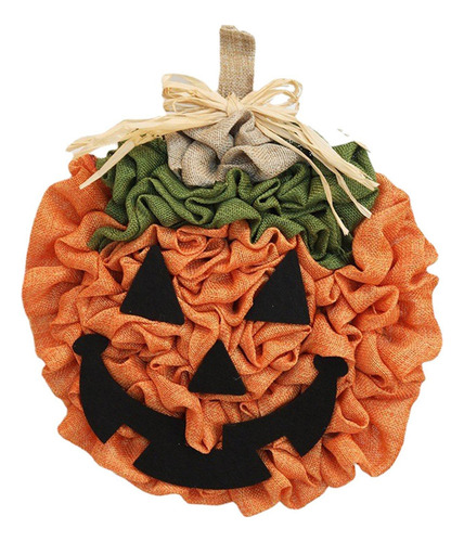 Corona De Calabaza Para Colgar En La Puerta De Halloween, Du