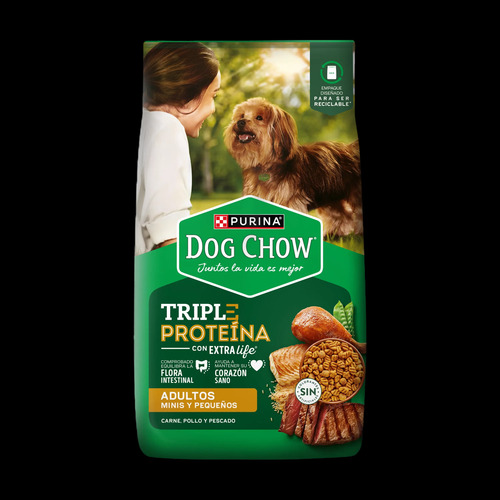 Alimento Dog Chow Adulto Mini Triple Proteína 20 Kg