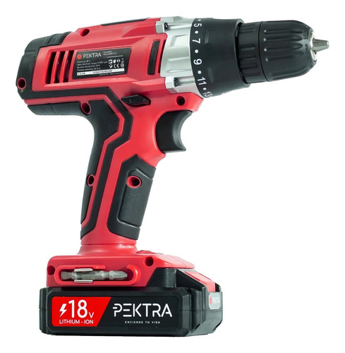Furadeira de fenda sem fio Pektra PKTCD312 10mm + acessório