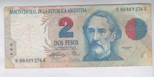 Billete Argentina - Reposicion 2 Pesos - Año 1994 - B 3020 