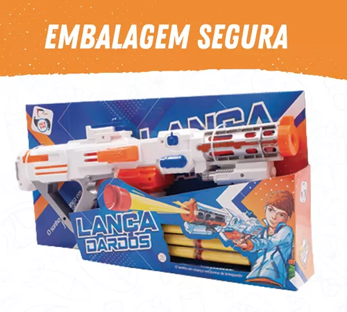 Lança Dardos Nerf X C/ 6 Dardos Arminha De Brinquedo Menino