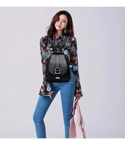 Imagen 3 de 8 de Mochila Dama Eco Cuero Bolso De Mujer Importado Cod: 1199
