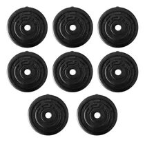 Comprar Kit 8 Discos Para Barra \u002F Mancuernas 10lb C\u002Fu Pesas Gimnasio Color Negro