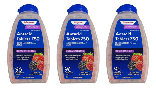 Walgreens Extra Strength - Tabletas Masticables Anticidas, 7