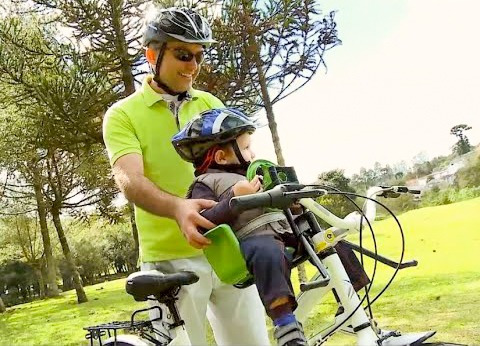 Imagem 3 de 5 de Cadeirinha Bicicleta Dianteira Luxo Infantil Segurança