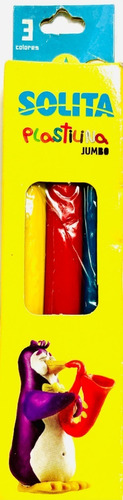 Imagen 1 de 2 de Plastilina Jumbo Solita 3 Colores Pack 2und