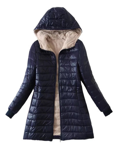 Chaqueta Impermeable Lana Cordero Longitud Completa Mujer