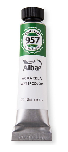 Acuarela Alba 10ml.verde Claro 957