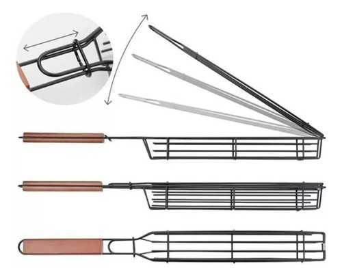 Fierros Anticucho Brocheta Pinchos Acero Verdura Parrilla
