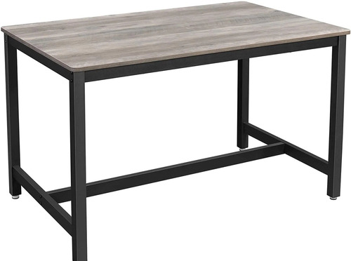 Mesa Comedor Rectangular Minimalista En Madera Con Hierro