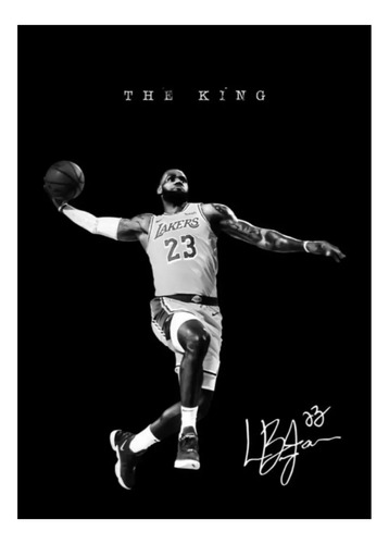 Quadro Placa Mdf Decoração Nba Lebron James Lakers Poster 2