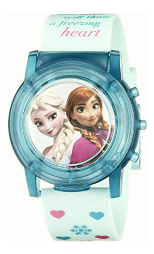 Disney Kids' Fzn3821sr Digital Display Analog Blue Watch