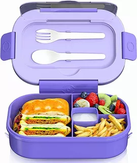 Lonchera Bento Box Lunch Alimentos Cubiertos Oficina 1300ml