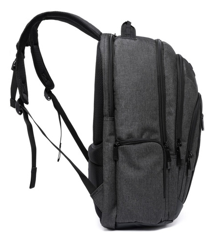 Mochila Hurley Bolsa Executiva Notebook Espaçosa Reforçada Cor Preto Desenho Do Tecido Liso