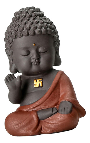 Buda Tathagata Cerámica Decoración Estatua Accesorios Rojo