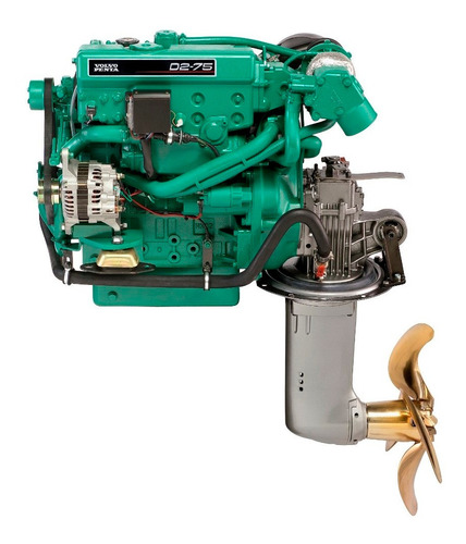 Motor Diesel Veleiro Volvo Penta D2 75hp Com Rabeta