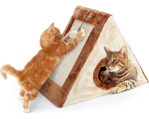 Rascador Triangular Plegable Para Gatos