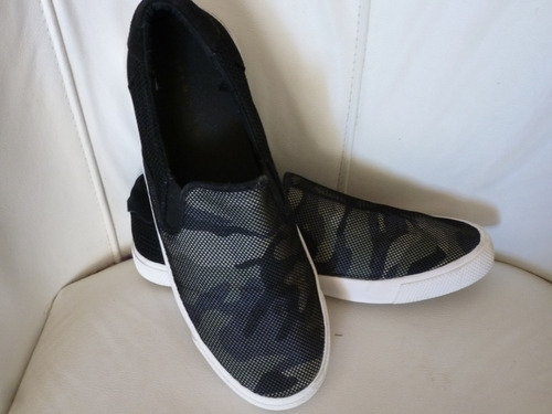 Zapatos Panchas  Zara  Nro. 43 De Tela Camuflada Con Rejilla