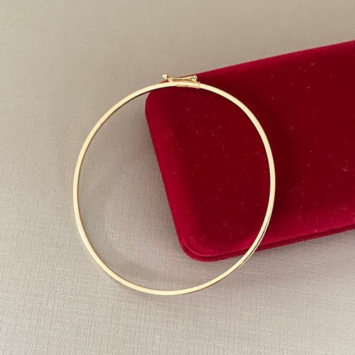 Bracelete Quadrado 1x1 - 2mm 17cm (forma Redonda) - Ouro 750 Dourado 2 Mm 17 Cm