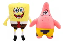 Comprar Set Peluches Bob Esponja Y Patricio Estrella 35 Cm