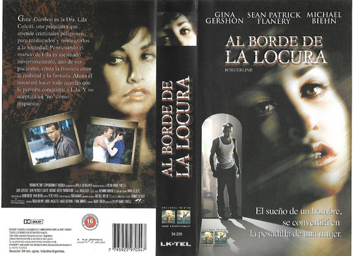 Al Borde De La Locura Vhs Gina Gershon Michael Biehn