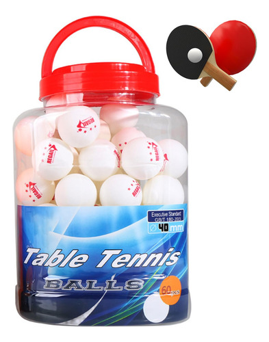 Set De Pelotas De Ping Pong 60 Piezas 40 Mm Alto Rendimiento