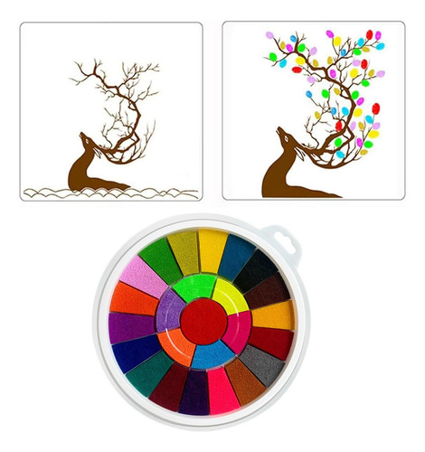 Ipawty Kit De Pintura De Dedos 25 Colores Lavable Dibujo De
