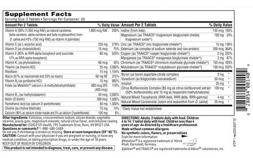 Suplemento MultivitamĂnico Klaire Labs Vitaprime 60 Comprimi