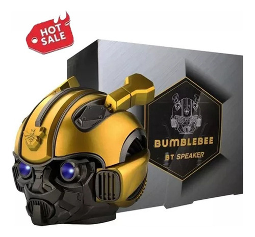 Bocina Inalámbrico Portátil Bumblebee Casco - Donde Quieras Color Amarillo