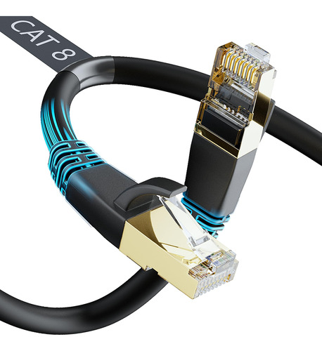 Dbillionda Cat8 - Cable Ethernet De 1.5 pies Para Exterior.