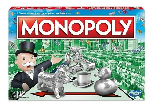 Imagen 1 de 7 de Juego De Mesa Monopoly Clasico C1009 (5815)