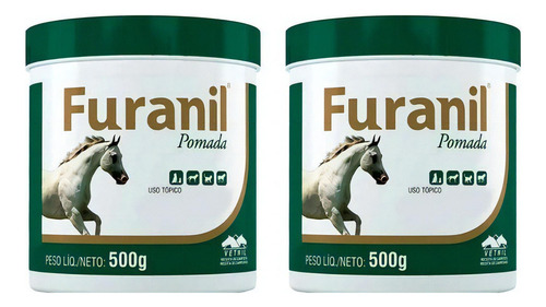 Pomada antimicrobiana Combo 2 Furanil 500 g para perros, gatos y caballos