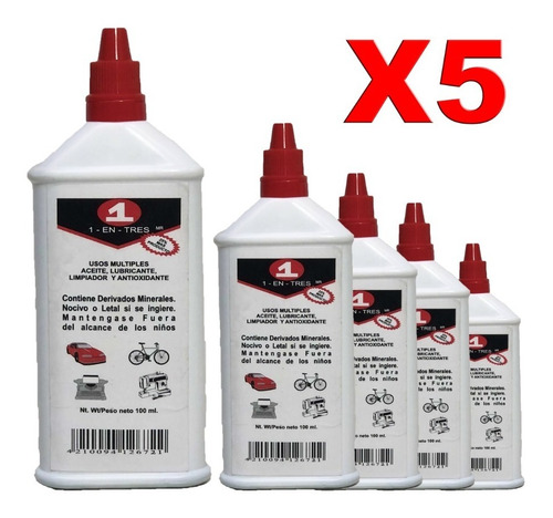 3 En 1 - 100ml X 5 - Aceite, Lubricante, Limpiador