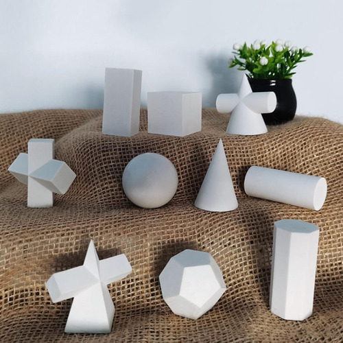 10 Contagem Mini Resina 3d Geometria Esboço Estatuetas De