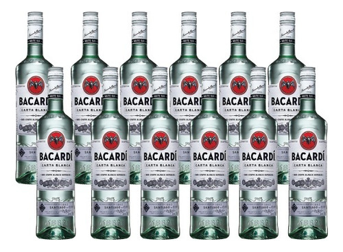 12 Bacardi Carta Blanca 700 Ml