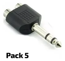 Comprar Adaptador Plug 1\u002F4 Stereo A 2 Jack Rca 