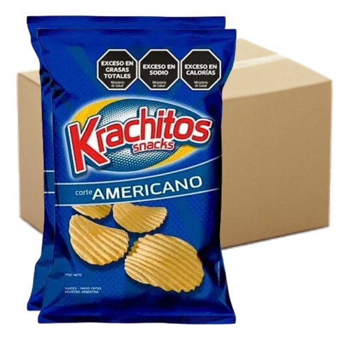 Krachitos Papas Fritas Corte Americano 420 G Caja X 7 Un
