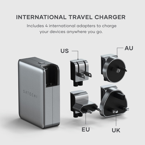 Cargador De Viaje Satechi Gan 145 W Con 4 Puertos Usb C