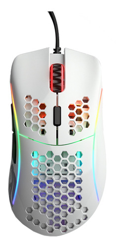 Imagen 1 de 3 de Mouse gamer de juego recargable Glorious  Model D glossy white