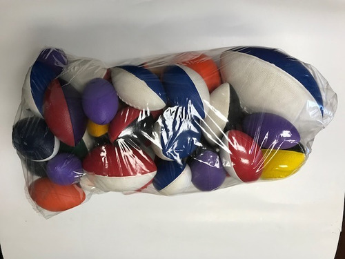 Pelotas Hule Espuma Bolsa C/45 Pz. Dif. Tam. Playa-antiestre