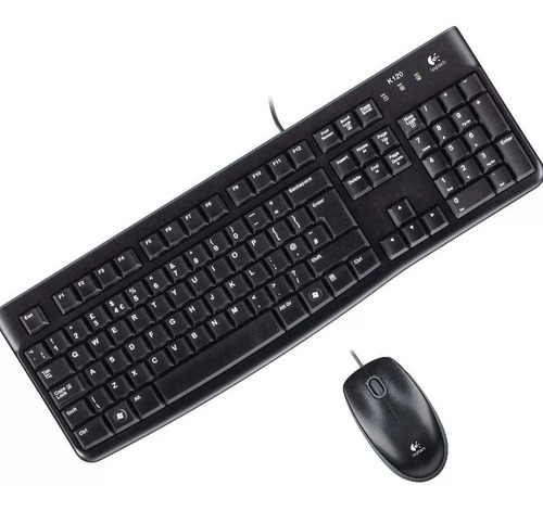 Combo Teclado Mouse Logitech Mk120 Usb Plug And Play