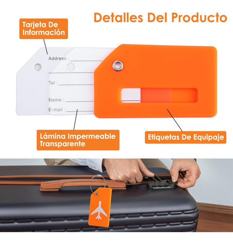 Identificador De Maletas De Viaje Juego De 2 Etiquetas De