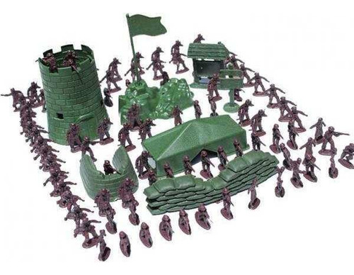 Para 100 Piezas Juegos Militares Combate Ejército Soldado